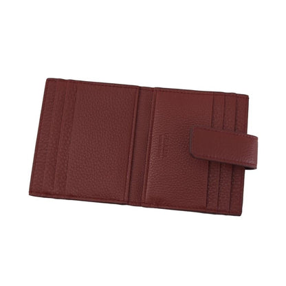 Prada Rubino Red Vitello Grain Leather Bifold Card Case Wallet 2MC049