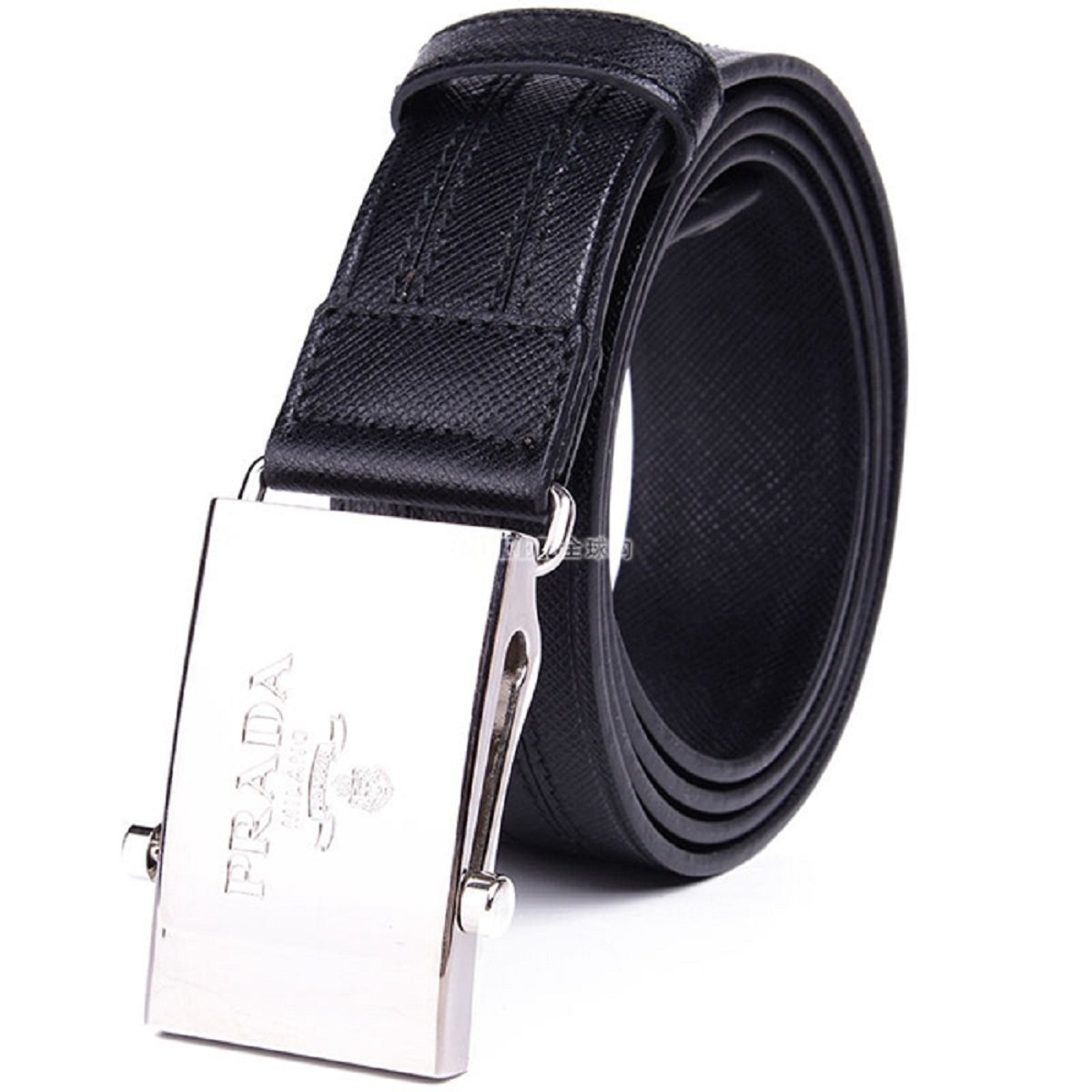 Prada Saffiano 1 Black Leather Belt 2CM009 Size: 95/38