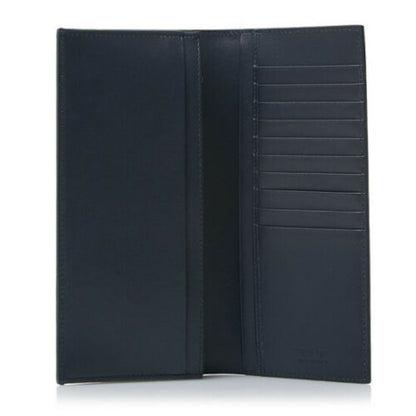 Prada Saffiano Blue Calf Leather Long Wallet Mens Billfold 2MV836