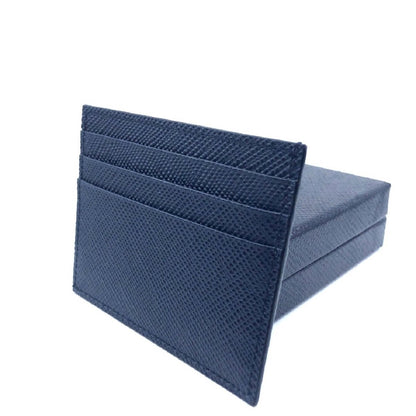 Prada Saffiano Cuir Bluette Blue Leather Card Holder 2MC223
