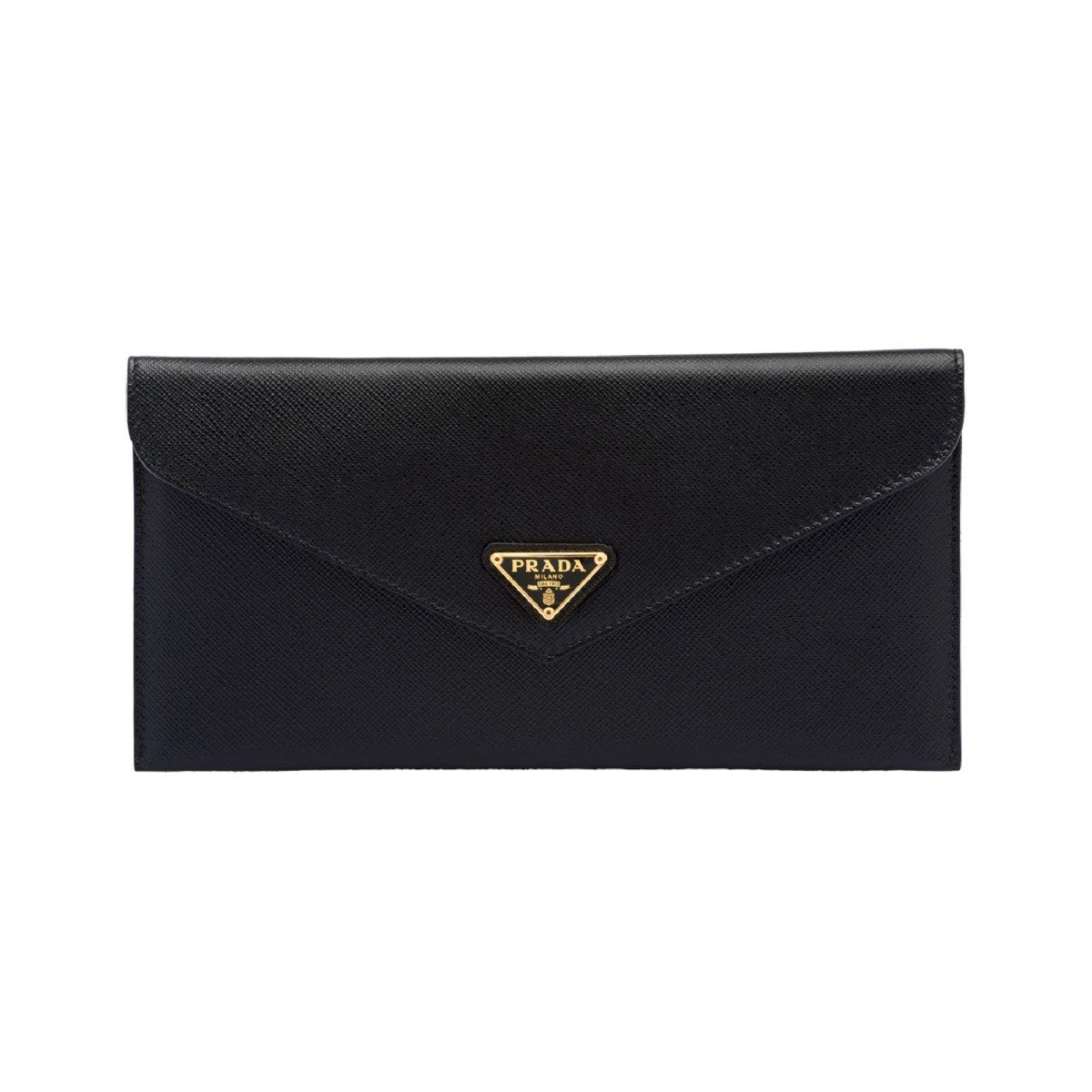 Prada Saffiano Leather Envelope Document Holder Banana Print Pouch 1MF006