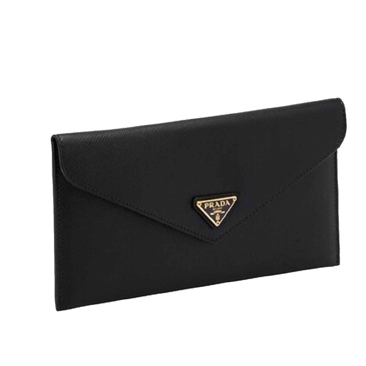 Prada Saffiano Leather Envelope Document Holder Banana Print Pouch 1MF006
