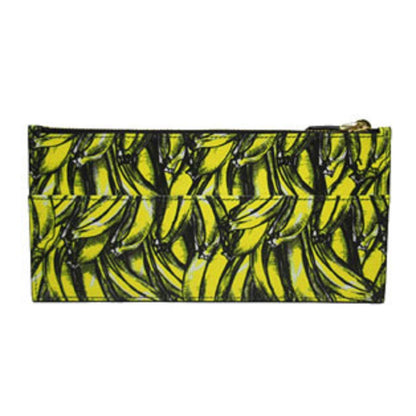 Prada Saffiano Leather Envelope Document Holder Banana Print Pouch 1MF006