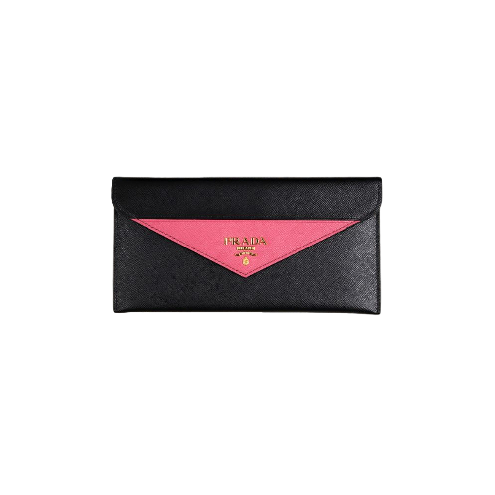 Prada Saffiano Leather Envelope Document Holder Pink Pouch 1MF006