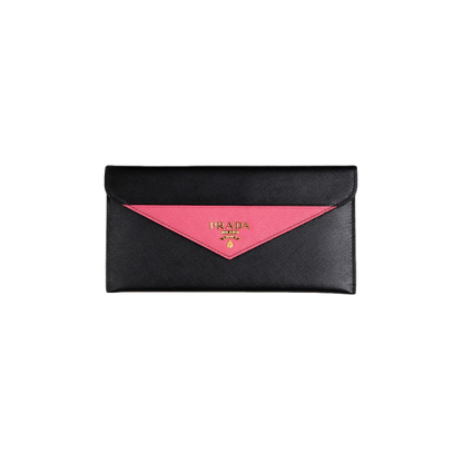 Prada Saffiano Leather Envelope Document Holder Pink Pouch 1MF006
