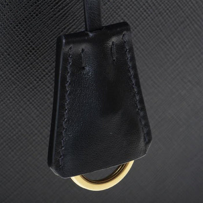 Prada Saffiano Lux Black Medium Satchel Handbag