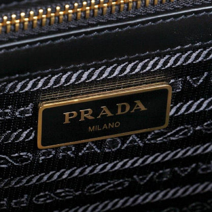Prada Saffiano Lux Black Medium Satchel Handbag