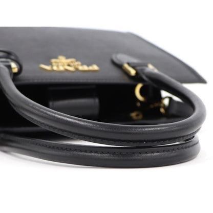 Prada Saffiano Lux Black Medium Satchel Handbag