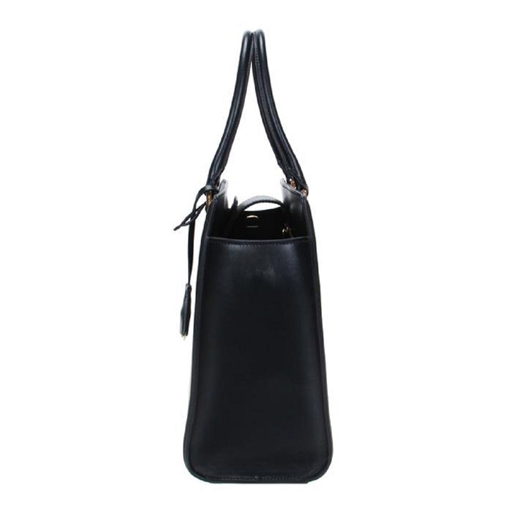 Prada Saffiano Lux Black Medium Satchel Handbag