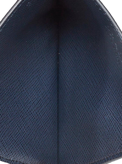 Prada Saffiano Mens Credit Card Wallet Baltico Blue Embossed Logo 2MC223