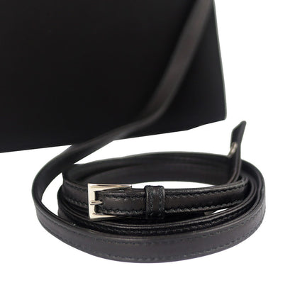 Prada Tessuto Foulard Handbag Silk Wrapped Handle Black Petalo 1BA656