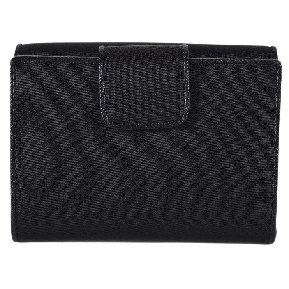 Prada Tessuto Leather Black Nylon Small Leather Wallet 1MH523