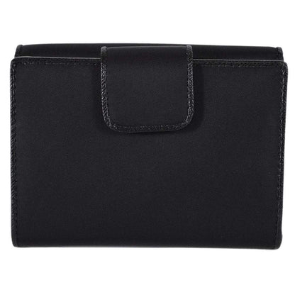 Prada Tessuto Leather Black Nylon Small Leather Wallet 1MH523