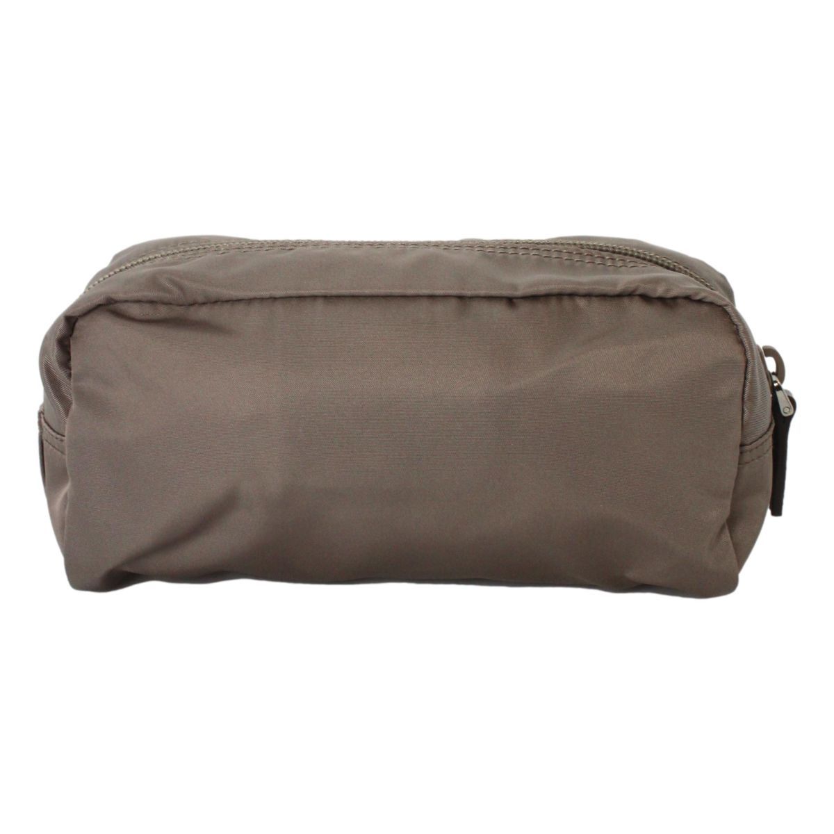 Prada Tessuto Nylon Argilla Grey Cosmetic Case Necessaire Bag 1NA350