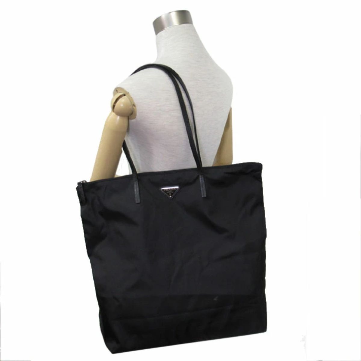 Prada Tessuto Nylon Black Shopping Tote 1BY300