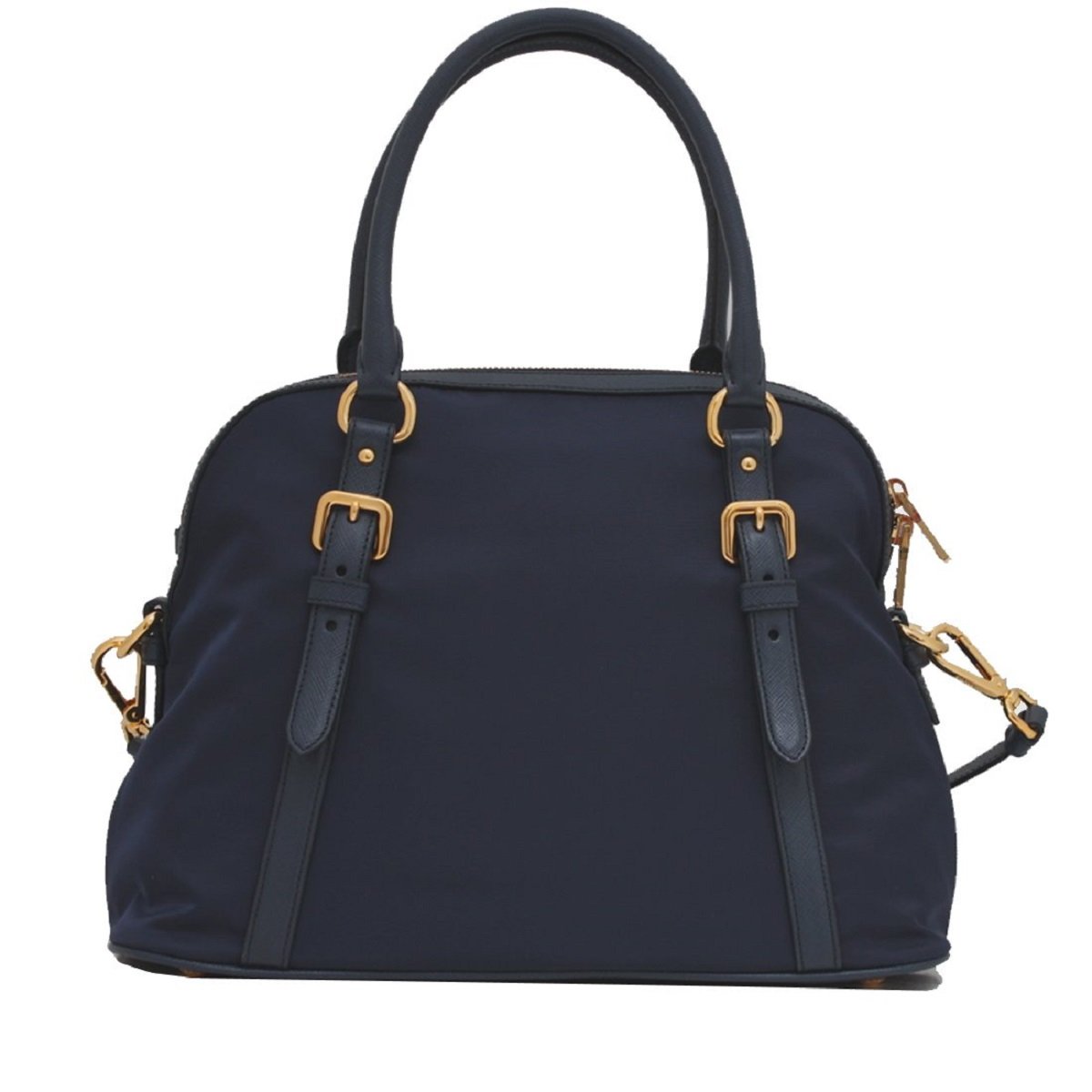 Prada Tessuto Nylon Saffiano Baltico Blue Convertible Satchel 1BB013