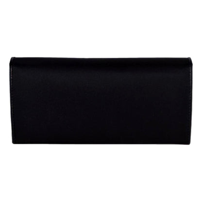 Prada Triangle Logo Tessuto Re-Nylon Black Continental Large Flap Wallet