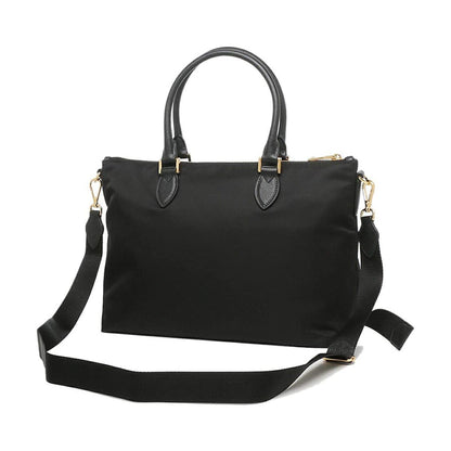 Prada Tessuto Nylon Saffiano Leather Trim Black Medium Satchel 1BA