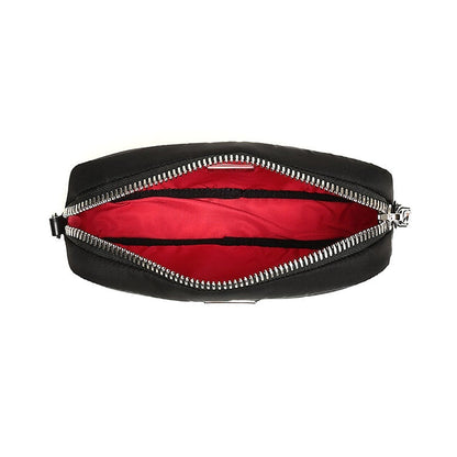 Prada Tessuto Black Red Nylon Mini Convertible Wristlet Crossbody Bag 1DH046