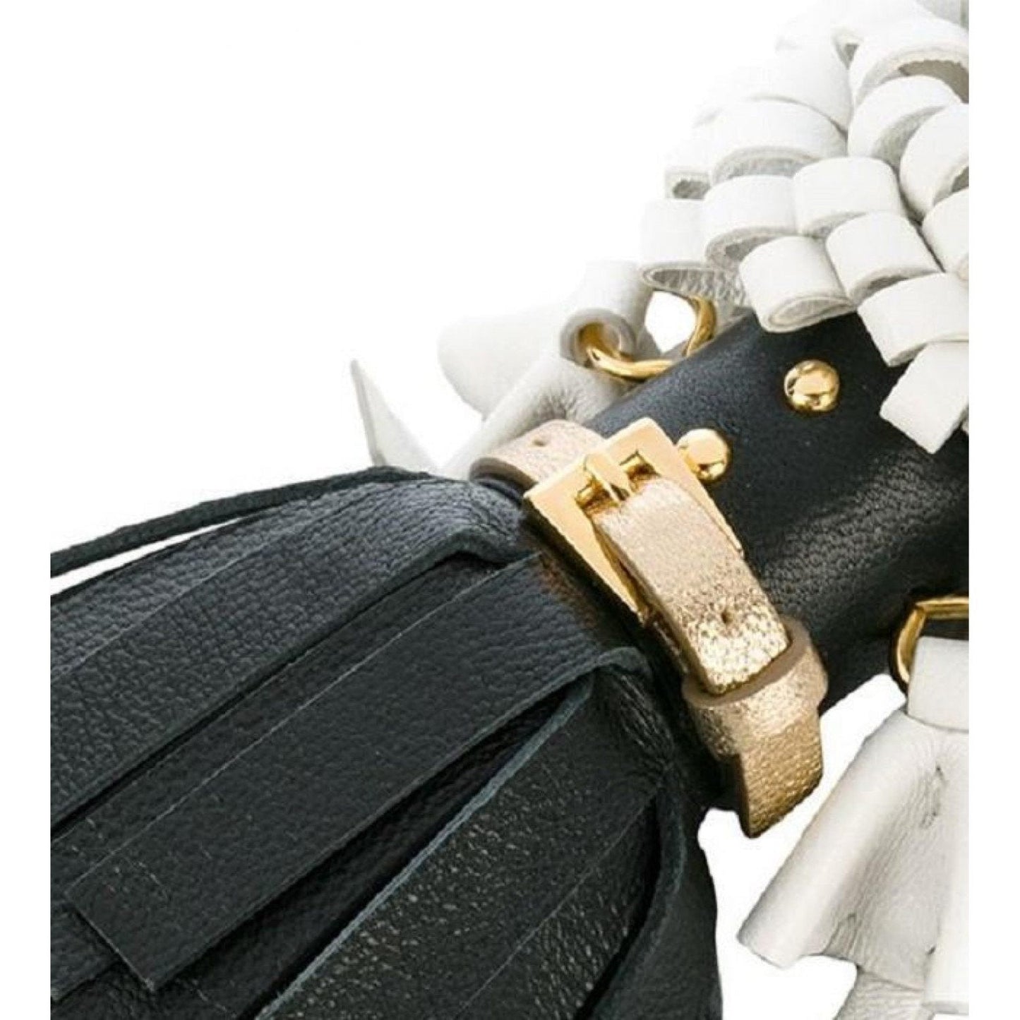 Prada Trick in Pelle Nero Black Dress Wendy Doll Leather Keychain