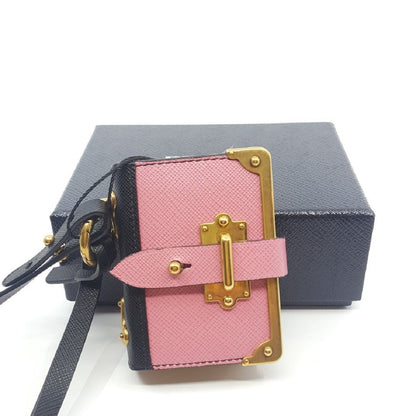 Prada Trick in Pelle Pink Keychain Journal Saffiano Leather