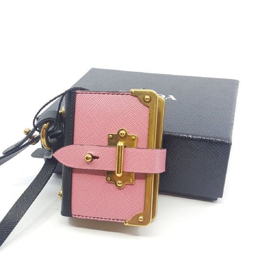 Prada Trick in Pelle Pink Keychain Journal Saffiano Leather