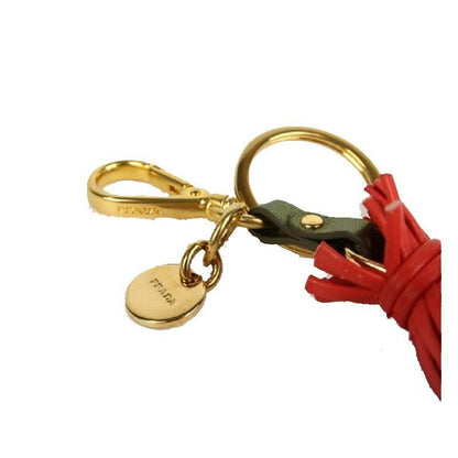Prada Trick Pelle Alice Doll Red Green Leather Key Chain
