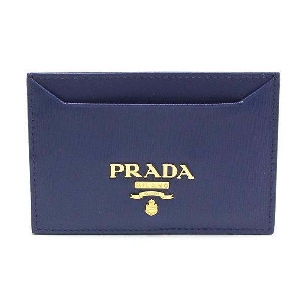 Prada Vitello Move Leather Bluette Blue Card Holder 1MC208