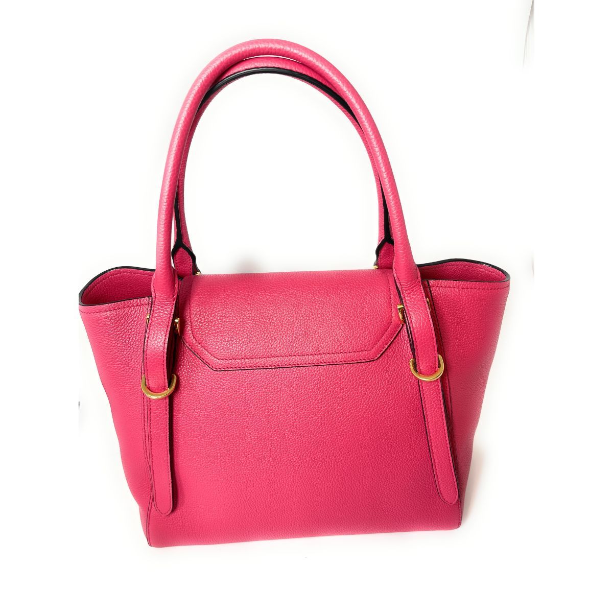 Prada Vitello Grain Magenta Pink Top Handle Crossbody Handbag 1BA270