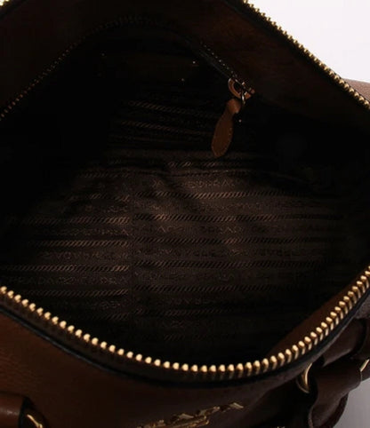Prada Vitello Leather Cannella Brown Phenix Handbag 1BB023