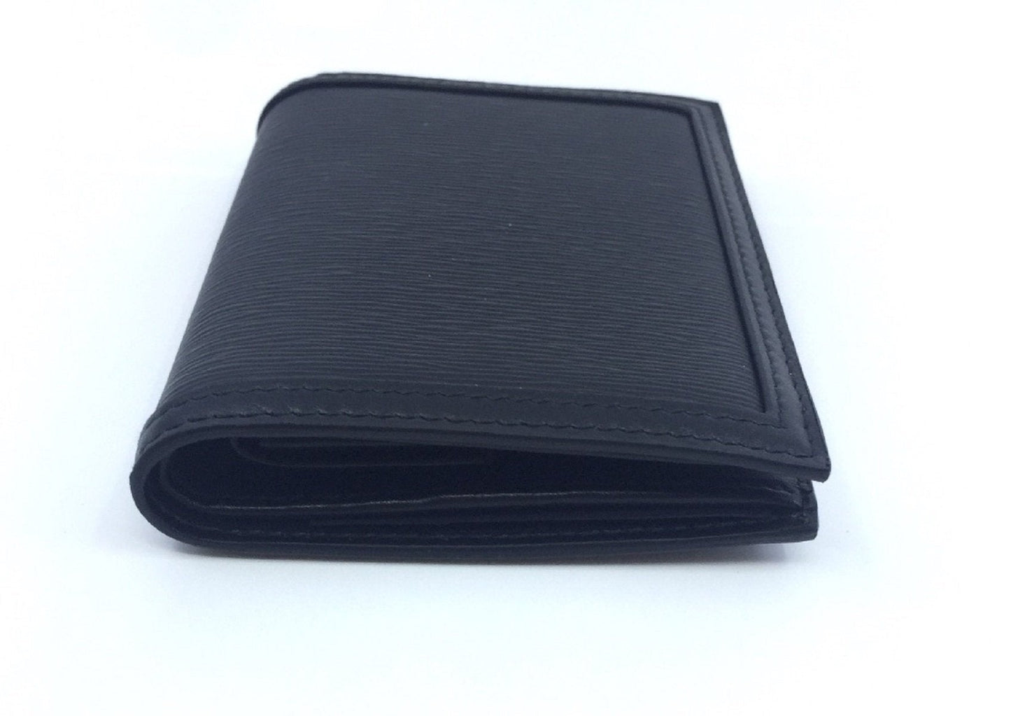 Prada Vitello Move Black Bifold Leather Flap Bow Snap Wallet 1MV204