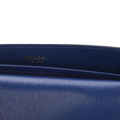 Prada Vitello Move Bluette Blue Crossbody Chain Wallet