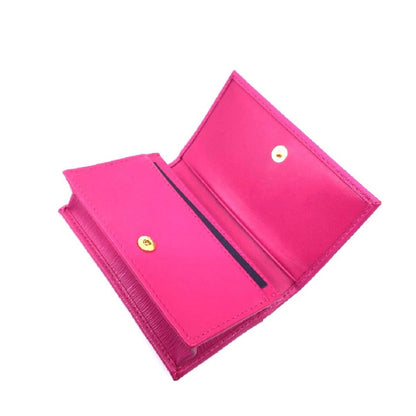 Prada Vitello Move Card Holder Fuchsia Pink Leather Pouch Wallet 1MC122