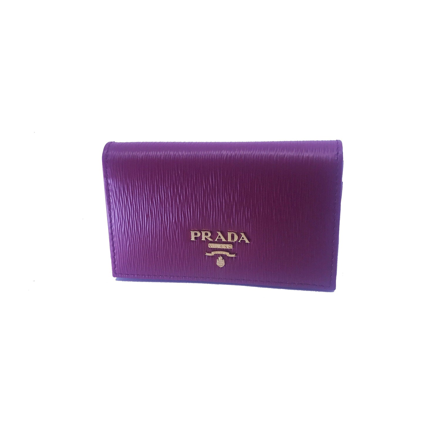 Prada Vitello Move Card Holder Ibisco Pink Leather Pouch Wallet