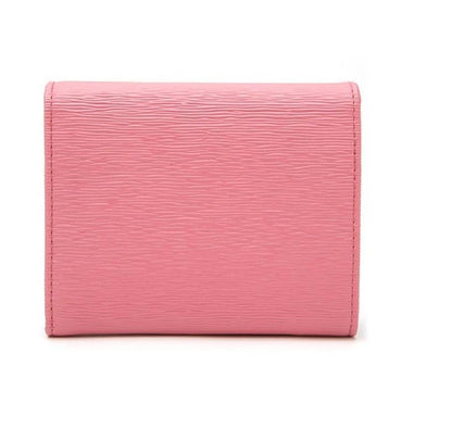 Prada Vitello Move Leather Pink Small Trifold Wallet, Women's 1MH176