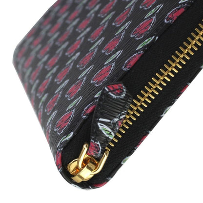 Prada Vitello Move Love Continental Wallet Leather Gold Hardware 1ML506