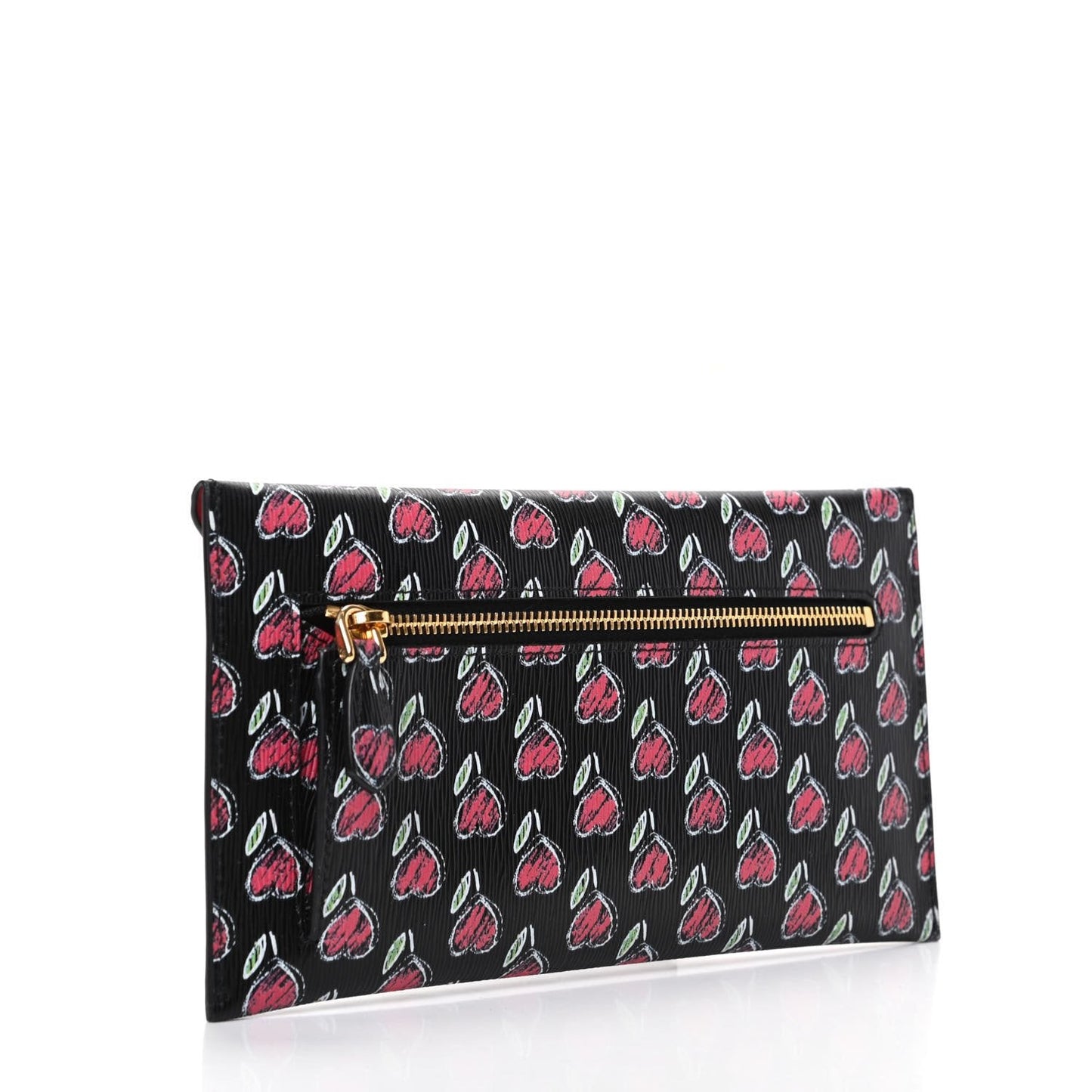 Prada Vitello Move Love Long Envelope Wallet Leather Gold Hardware 1MF175