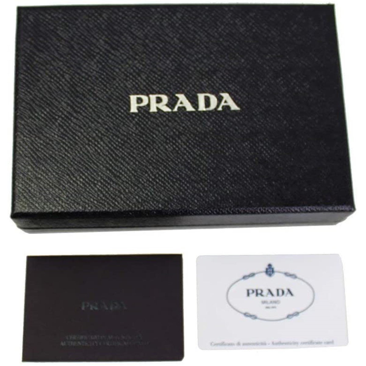 Prada Vitello Move Love Snap Zip Wallet Leather Gold Hardware 1ML018
