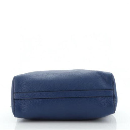 Prada Vitello Phenix Bluette Blue Small Crossbody Satchel Handbag 1BA205