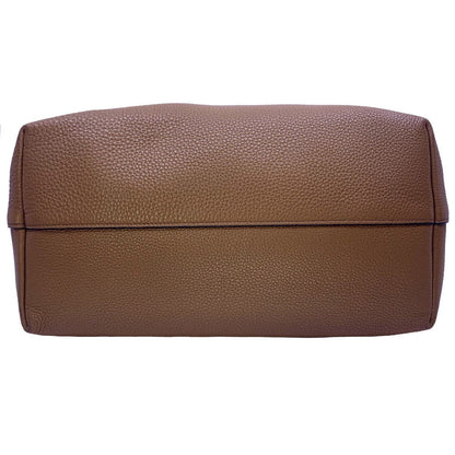 Prada Vitello Phenix Leather Shopping Tote Bag Cannella Brown 1BG203