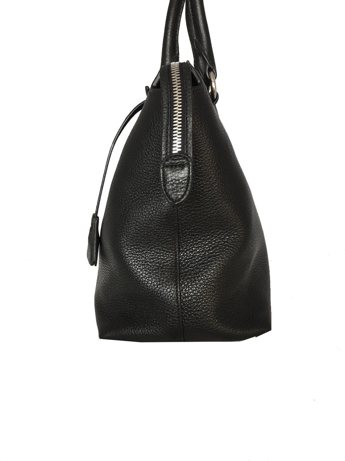 Prada Women's Black Vitello Phenix Leather Handbag 1BA063