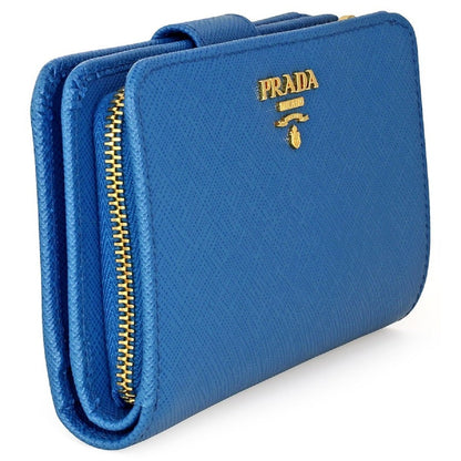 Prada Women's Cobalt Blue Vitello Move Wallet 1ML225