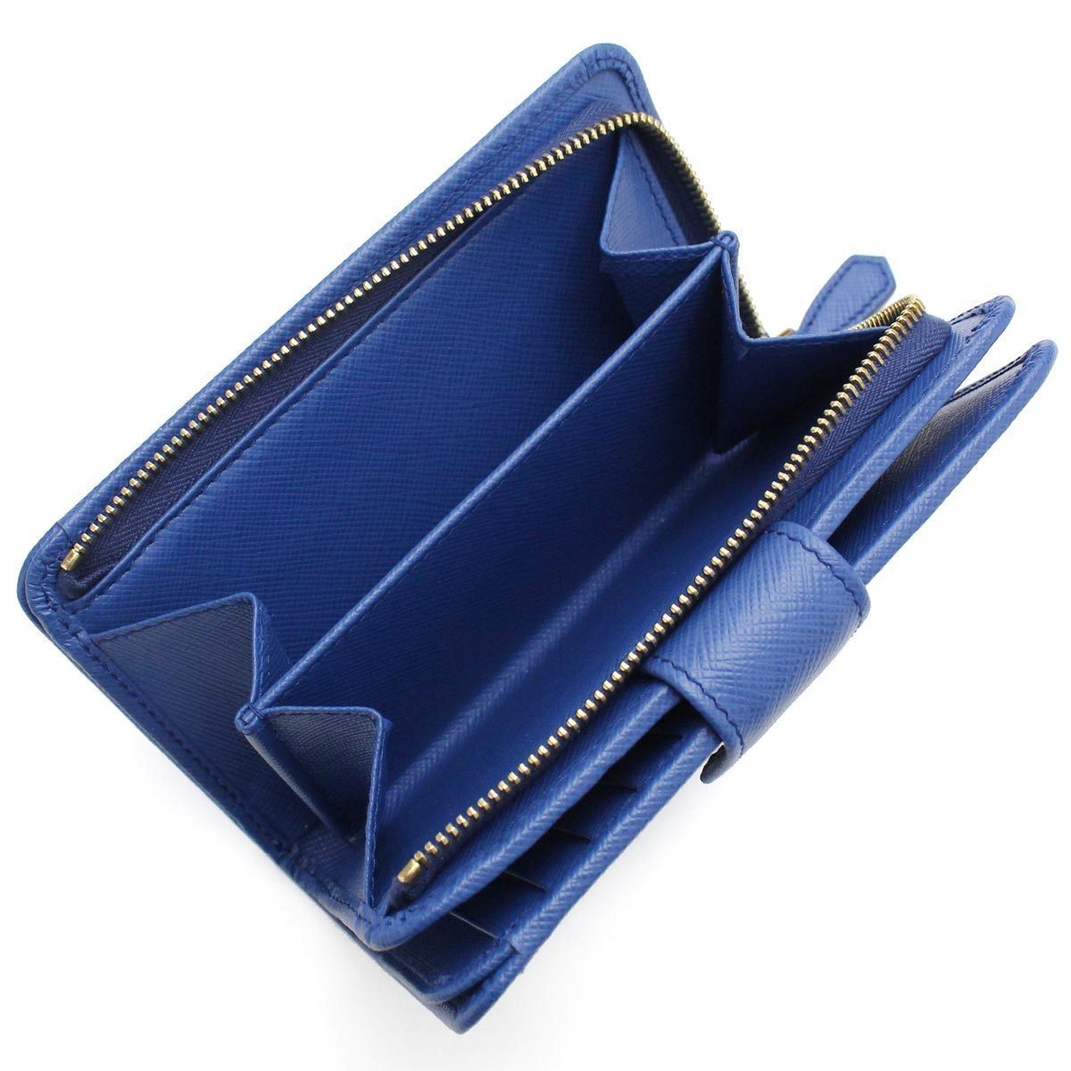 Prada Women's Cobalt Blue Vitello Move Wallet 1ML225