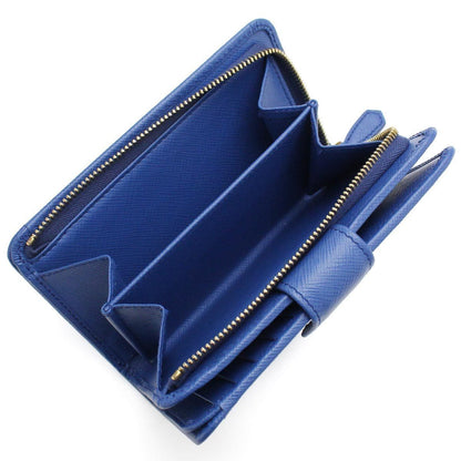 Prada Women's Cobalt Blue Vitello Move Wallet 1ML225