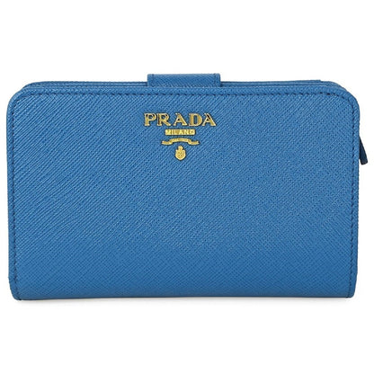 Prada Women's Cobalt Blue Vitello Move Wallet 1ML225