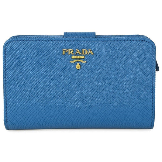 Prada Women's Cobalt Blue Vitello Move Wallet 1ML225