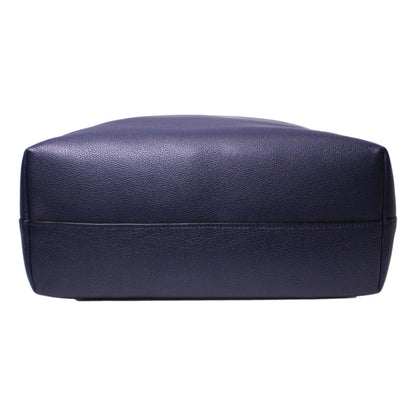 Prada Navy Blue Vitello Phenix Leather Shopping Tote