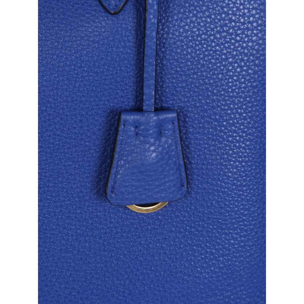 Prada Women's Royal Blue Vitello Phenix Leather Crossbody Handbag 1BA063