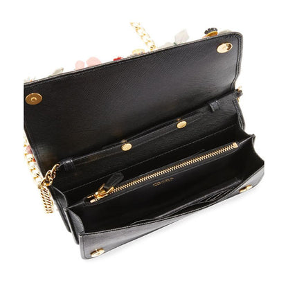 Prada Women's Saffiano Garden Galleria Floral Leather Misto Crossbody 1BP006