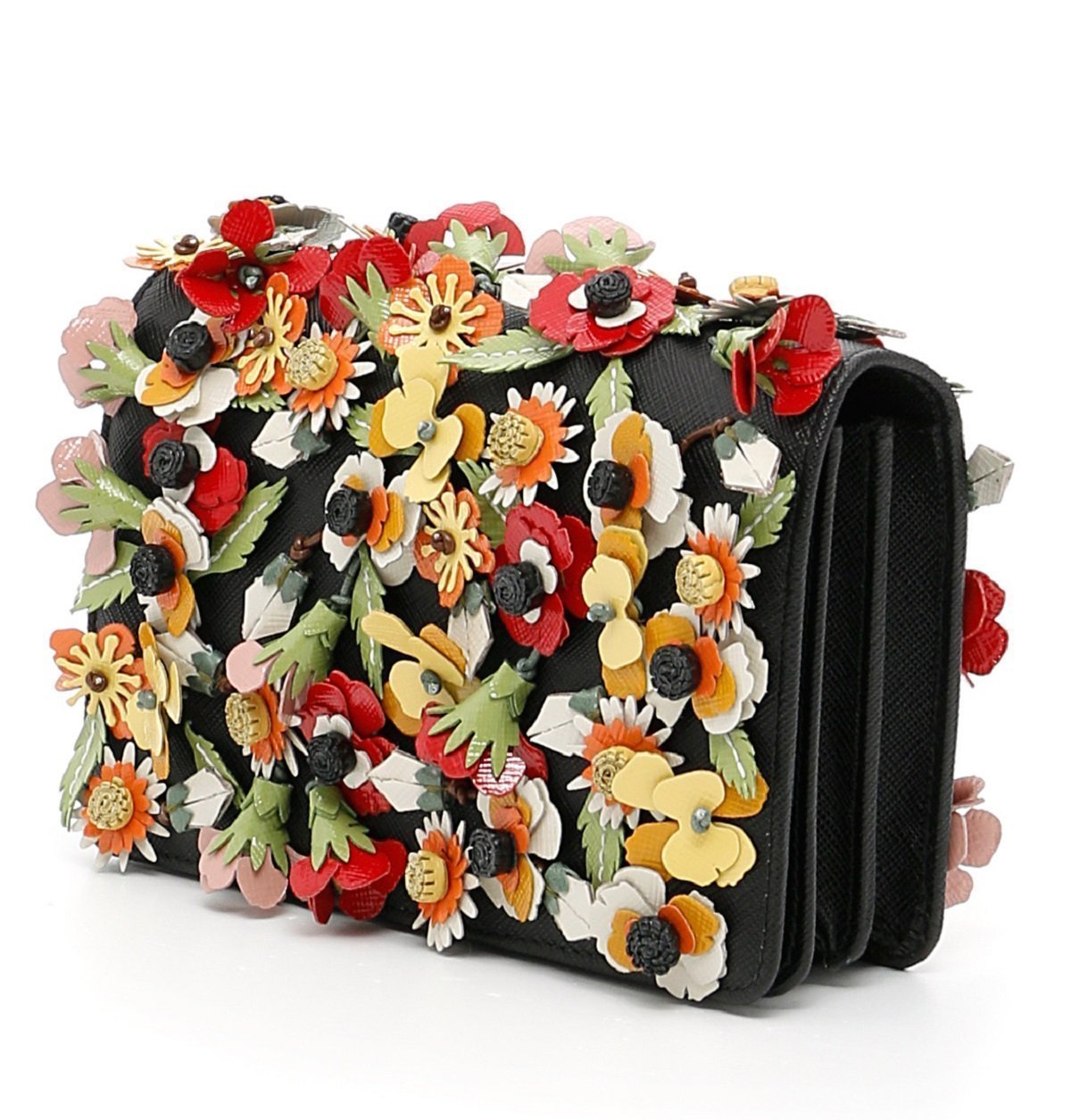 Prada Women's Saffiano Garden Galleria Floral Leather Misto Crossbody 1BP006